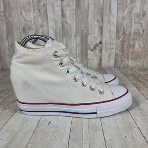 Converse Chuck Taylor All Star Wedge High Top Canvas White‎ Womens Shoes Size 7